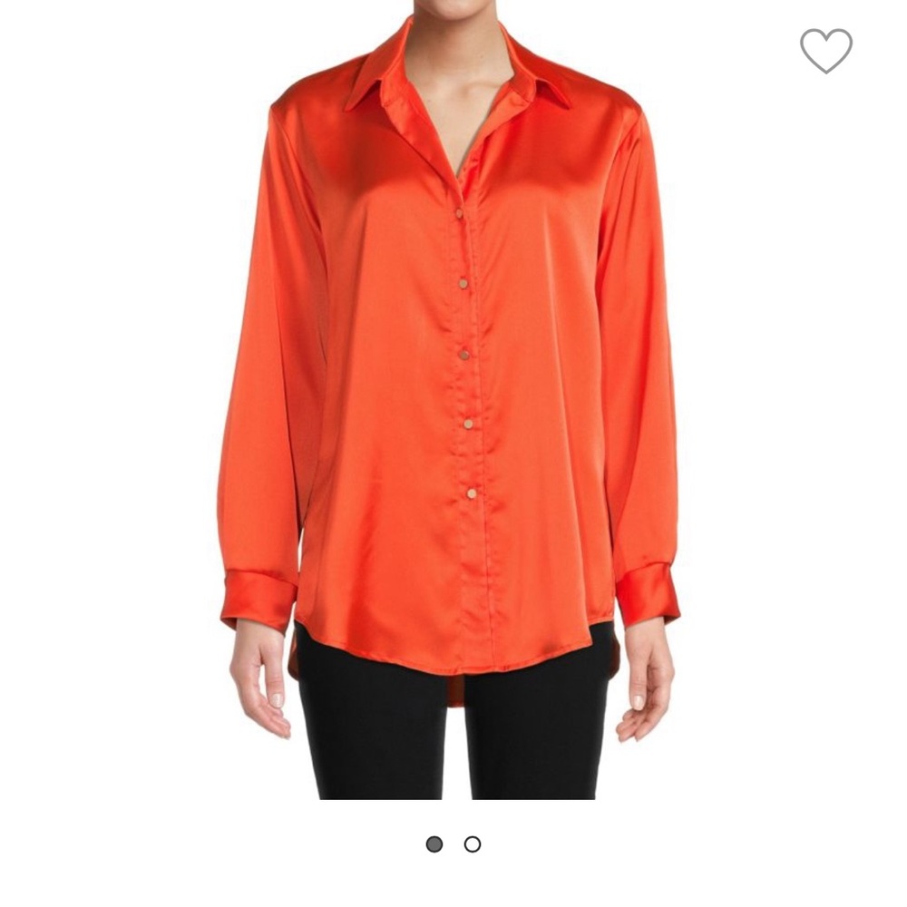 RENEE C. Satin Tie Waist Top || Large